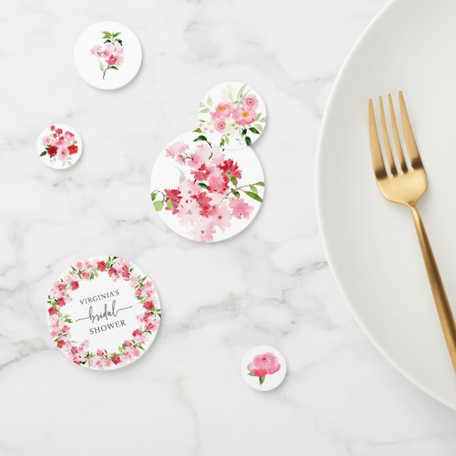 Confettis Fête des mariées rose (Groupe)