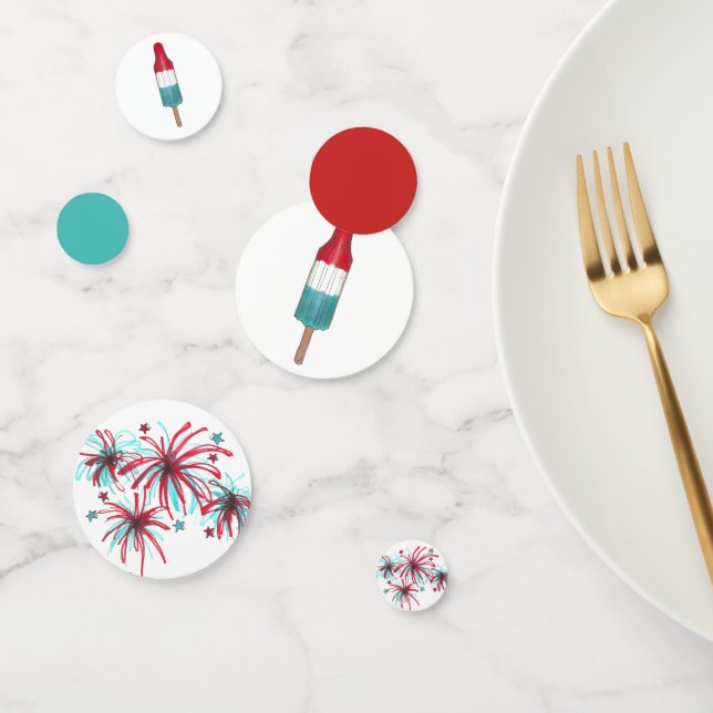 Confettis Fêtez ! 4 juillet Patriotic Rocket Pop Popsicle (Groupe)