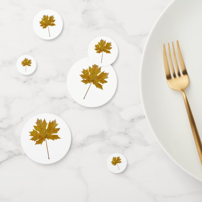 Confettis Feuilles d'automne aquarelle couleurs automne (Groupe)