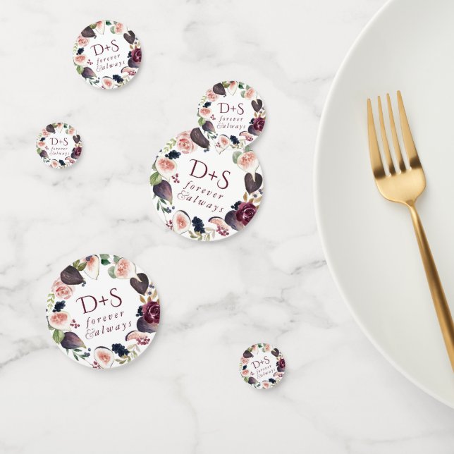 Confettis Figues florissantes | Moody Rustic Monogram Wreath (Groupe)