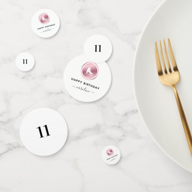 Confettis Filles Patinage artistique Anniversaire Rose Patin (Groupe)