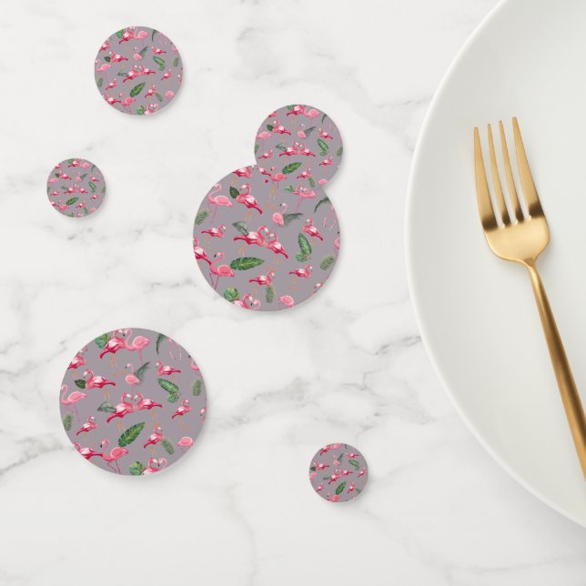 Confettis Flamants roses Love Motif 6 (Groupe)