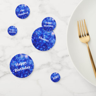 Confettis Flamme bleu personnalisé 100e anniversaire