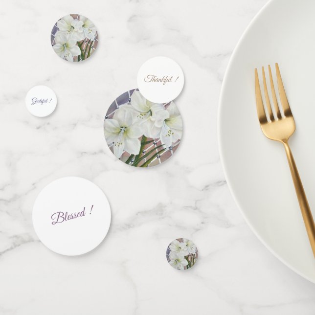 Confettis Fleur Amaryllis aux aquarelles (Groupe)