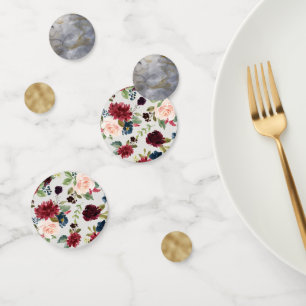 Confettis Fleur de Bourgogne Motif Faux Gold et Marble Party