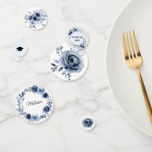 Confettis Fleurs bleues de la Marine Parti de graduation