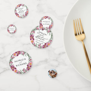 Confettis Fleurs sauvages d'aquarelle mariage Enregistrer la