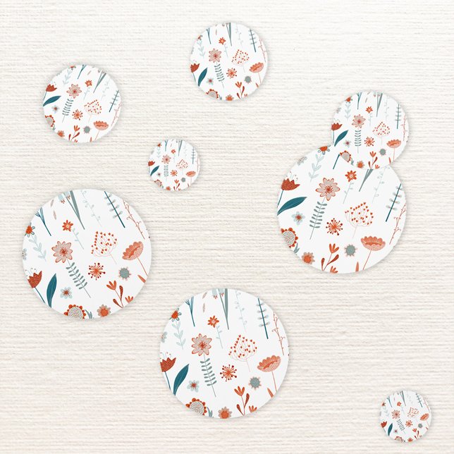 Confettis Floral scandinave moderne (Scandinavian floral modern table confetti)