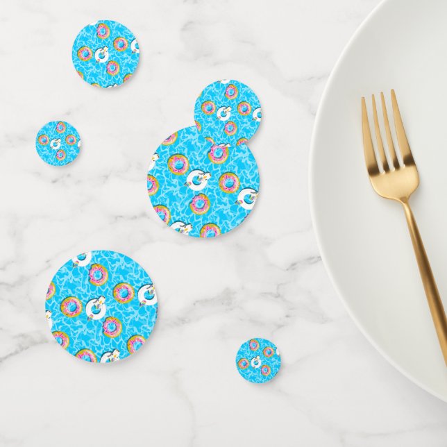 Confettis Flottes Unicorne & Donut (Groupe)