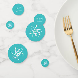 Confettis Forces attractives dans la Table Turquoise Confett