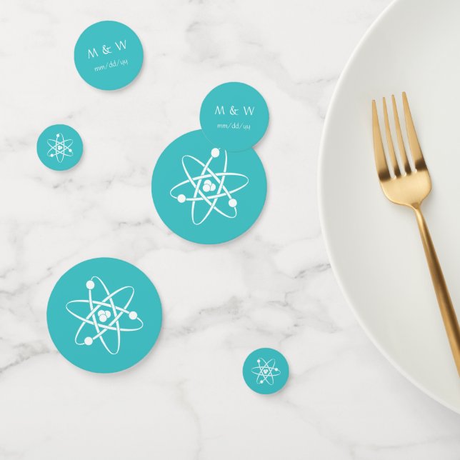 Confettis Forces attractives dans la Table Turquoise Confett (Groupe)