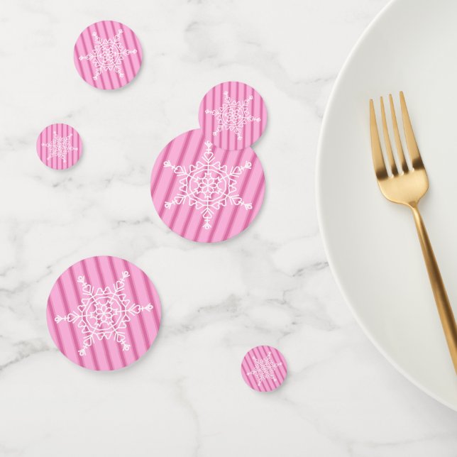 Confettis Fun et Fun de neige rose (Groupe)