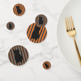 Confettis Fun et Fun Halloween Noir Silhouette Chats