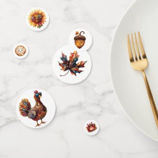 Confettis Fun & Quirky Thanksgiving mignon fête d'automne