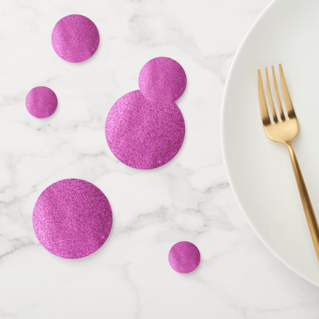 Confettis Fuschia Faux Paillettes (Groupe)