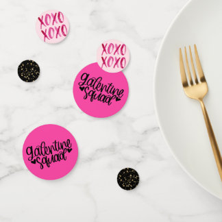 Confettis Galentine's Day XOXO Pink Black Gold