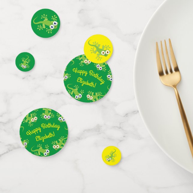 Confettis Gecko Lizards Anniversaire Fête Enfants mignons (Groupe)