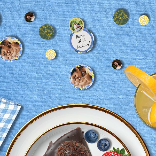 Confettis Gingham citron et été bleu (Créateur téléchargé)