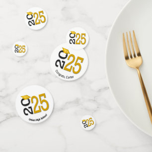 Confettis Gold et Black 2025 Graduation