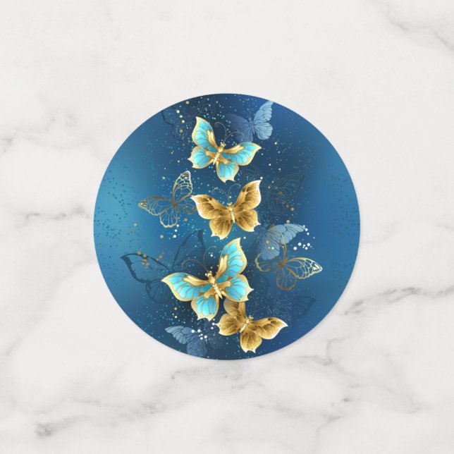 Confettis Golden butterflies (Petit verso)