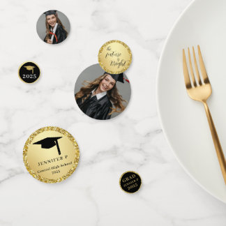 Confettis Graduate Photo Glitter Gold Novelty Graduation 