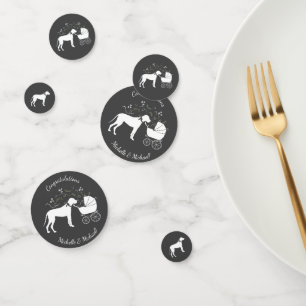 Confettis Grand Chien Danse Baby shower Chien Chien Chien Ch