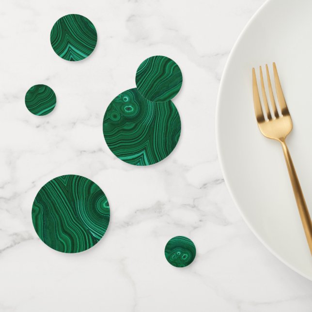 Confettis Green gemstone malachite natural stone design (Groupe)