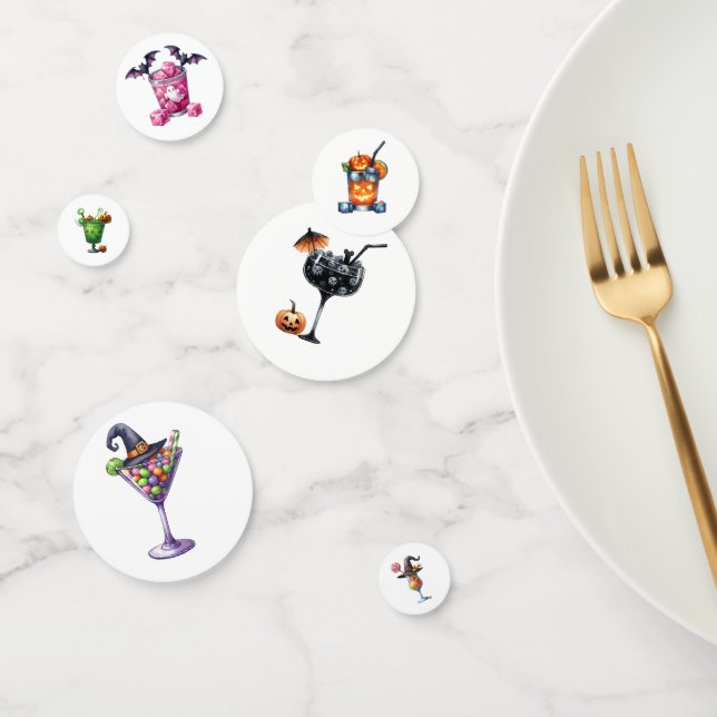 Confettis Halloween Cartoon Cocktail Boisson Mélange Amusant (Groupe)