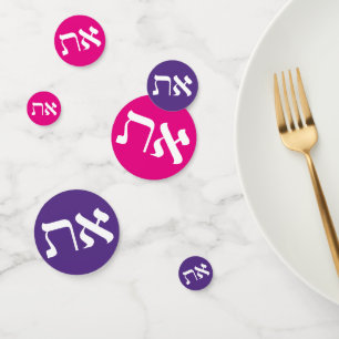 Confettis Hébreu Aleph-Tav