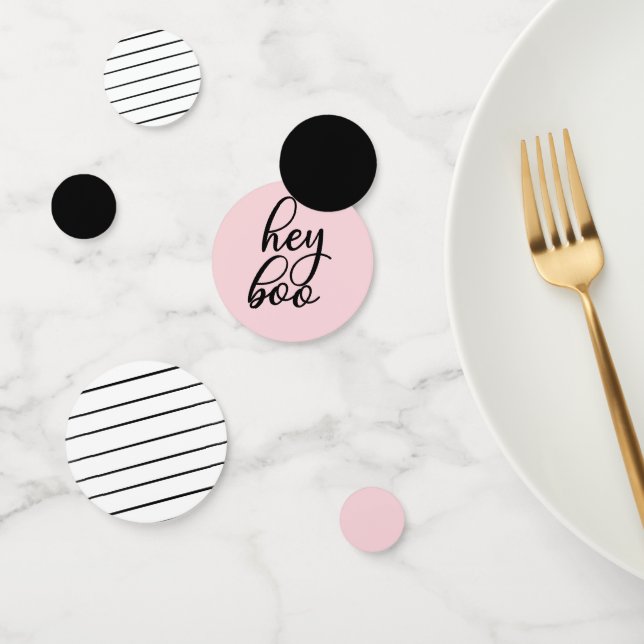 Confettis Hey Boo Pastel Pink Halloween Table d'anniversaire (Groupe)