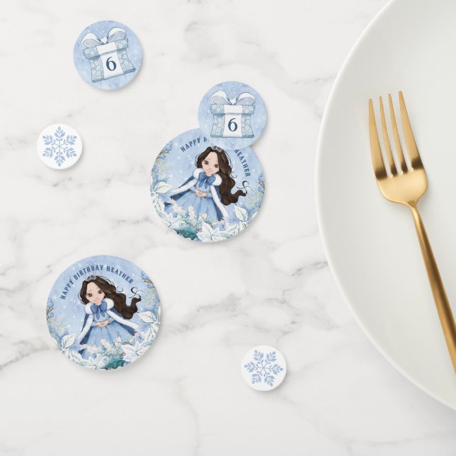 Confettis Hiver Fairytale Princess | Cheveux noirs (Groupe)