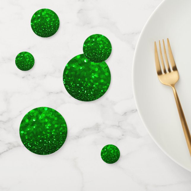 Confettis Impression fausse parties scintillant verte brilla (Groupe)