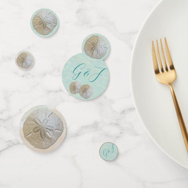 Confettis Initiales du monogramme du dollar de sable (Groupe)