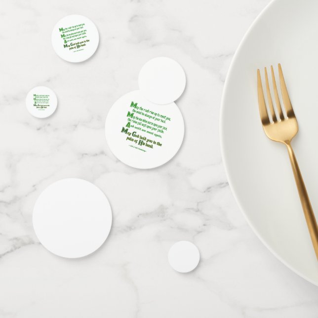 Confettis Irish Blessing May the Road Rise to Meet You (Groupe)