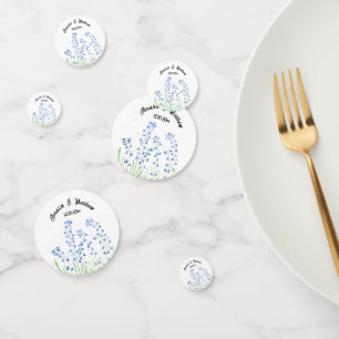 Confettis Jacinthes Fleurs bleues aquarelle Mariages