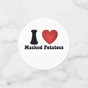 Confettis Je adore les pommes de terre écrasées Cadeau de dî