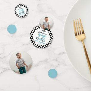 Confettis Je ne peux pas me rattraper Blue Race Car 3e fête