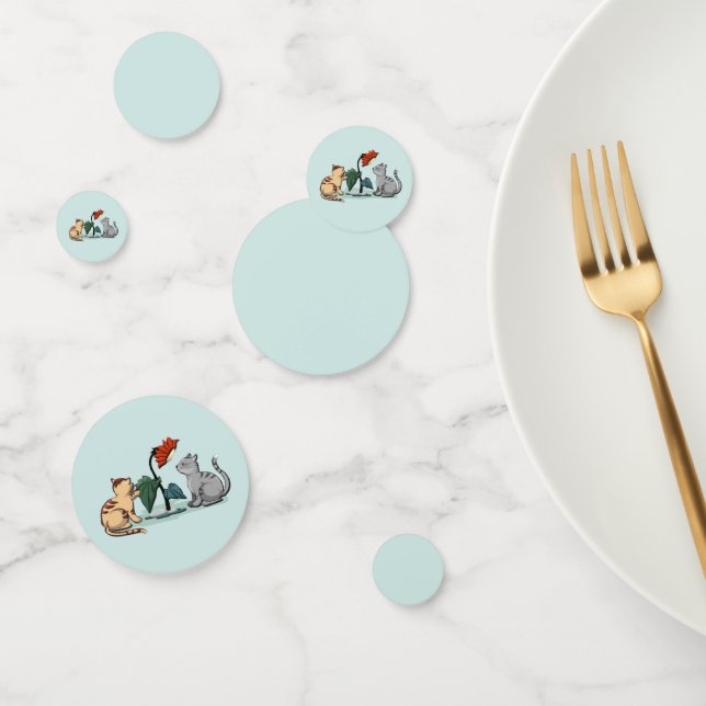 Confettis Jeu de fleurs de délice d'été de chatons (Groupe)