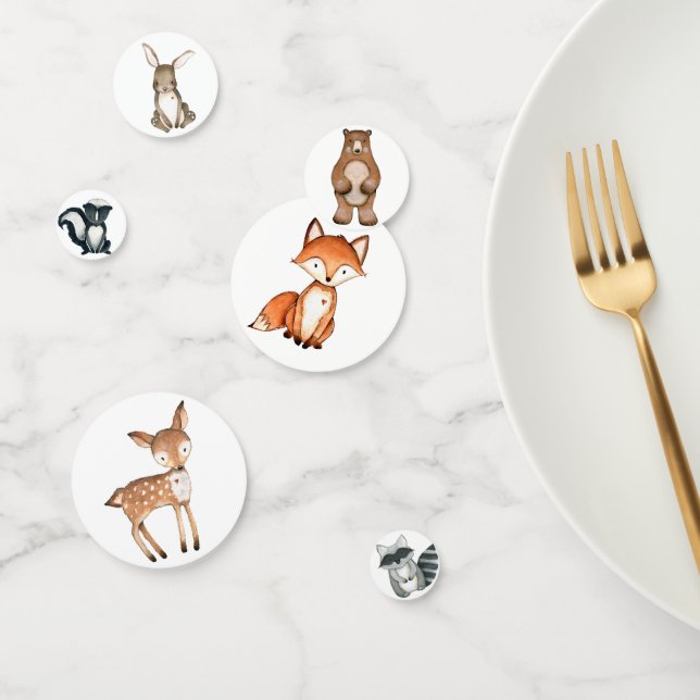 Confettis Joli Bois Animaux Baby Birthday Party Décor (Groupe)