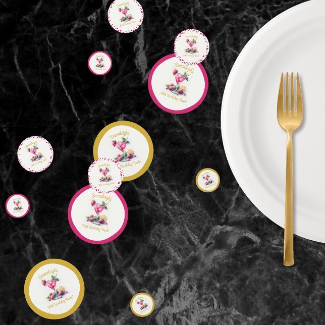 Confettis Jolie en rose 30e anniversaire fête (Créateur téléchargé)