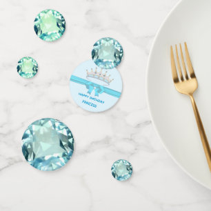 Confettis Jolie pierre précieuse aigue-marine bleu clair pou