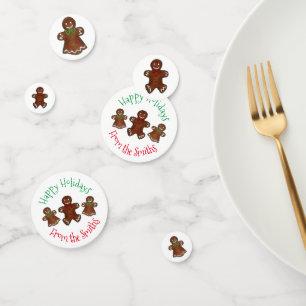 Confettis Joyeuses fêtes Gingerbread Homme Noël Cookies