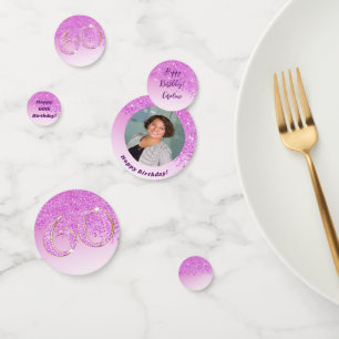 Confettis Joyeux 60e anniversaire Chic Falling Parties scint