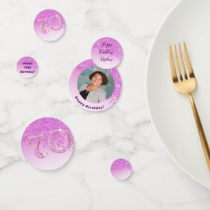 Confettis Joyeux 70e anniversaire Chic Falling Parties scint