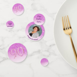 Confettis Joyeux 90e anniversaire Chic Falling Parties scint