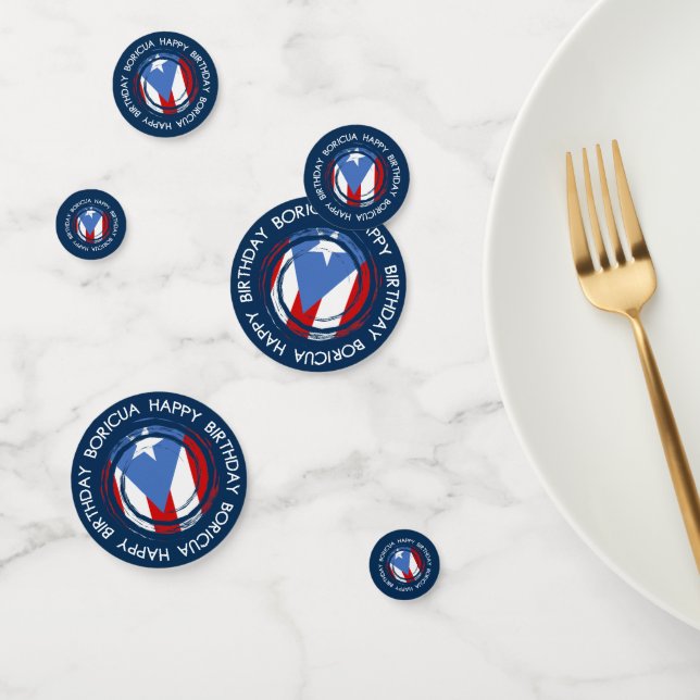 Confettis Joyeux Anniversaire Boricua Fête (Groupe)