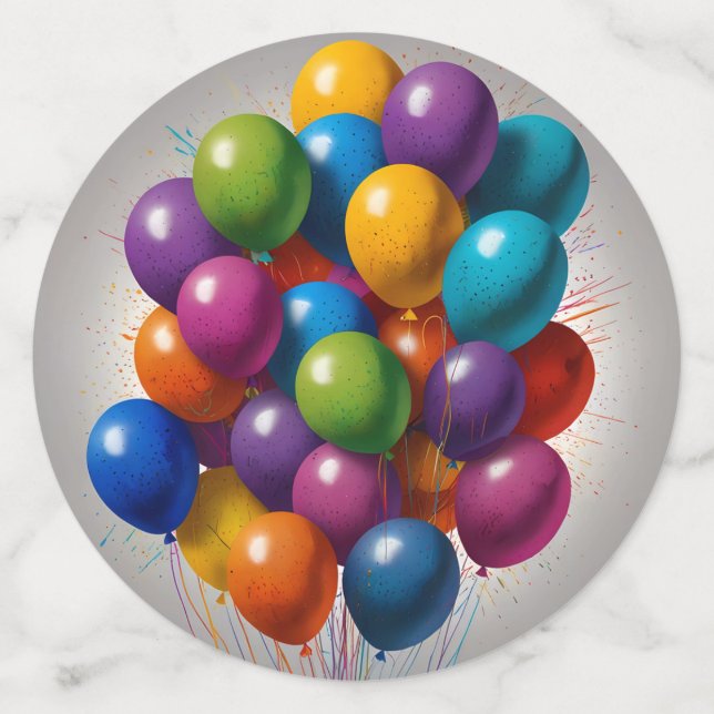 Confettis Joyeux Invitation d'anniversaire (Grand verso)