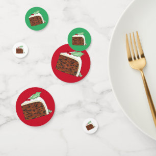 Confettis Joyeux Noël Royaume-Uni tranche de gâteau britanni