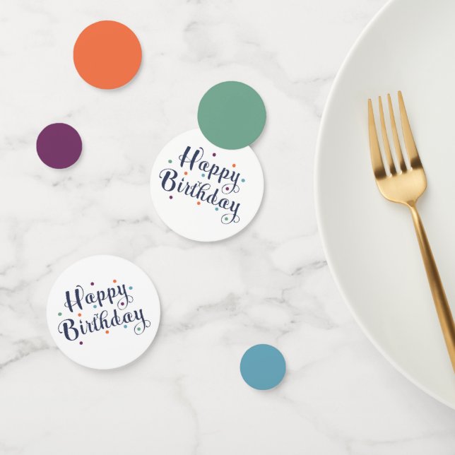 Confettis Joyeux point d'anniversaire Multicolor (Groupe)