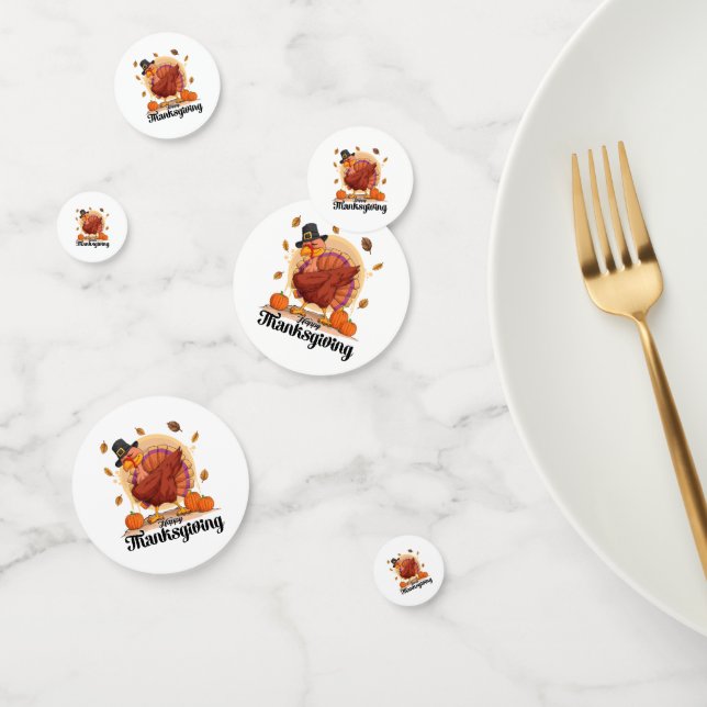 Confettis Joyeux Thanksgiving  (Groupe)